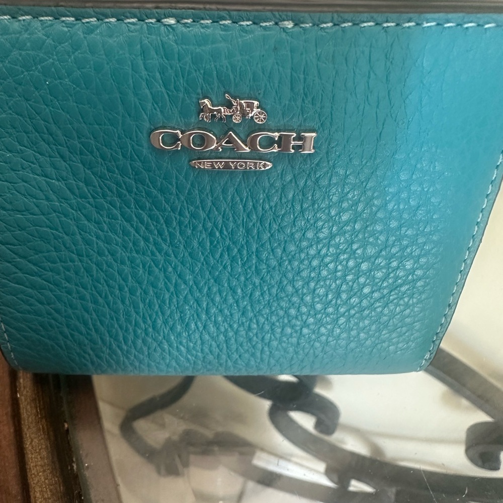 Coach Teal Leather Wallet